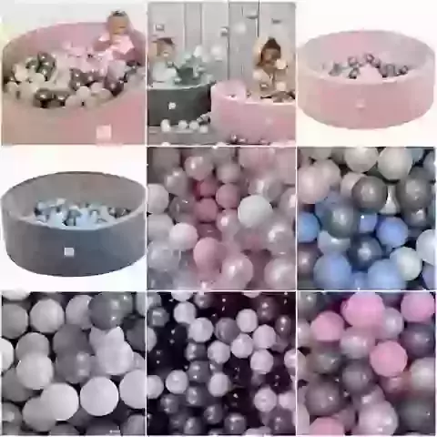 Velvet Round Ball Pit with 150 Balls